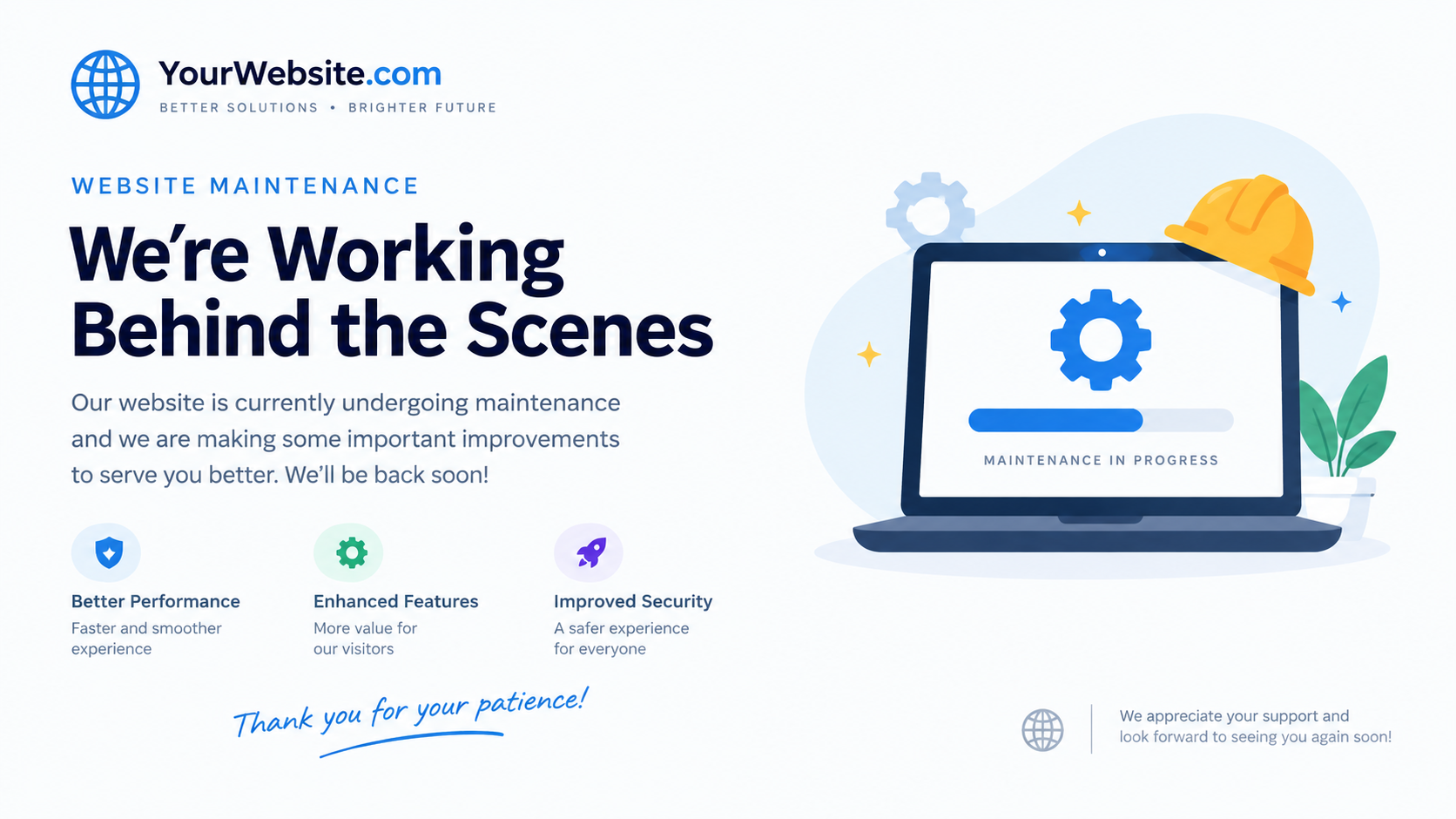 Website maintenance in progress